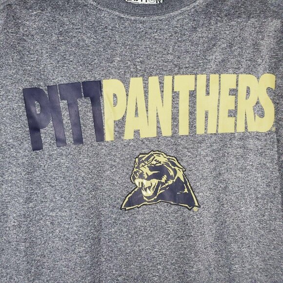 Pittsburgh Pitt Panthers Athletic Shirt Mens Small Fusion Fit Gray Short Sleeve - Picture 3 of 5